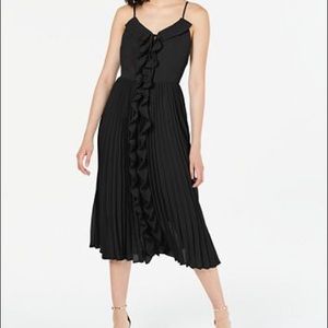 Bar III Ruffled Pleated-Skirt Fit & Flare Dress